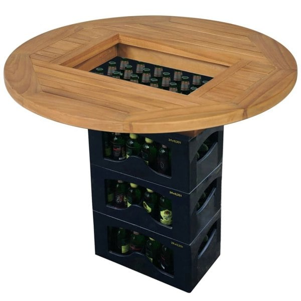 Berkfield Beer Crate Tabletop Teak 70 cm