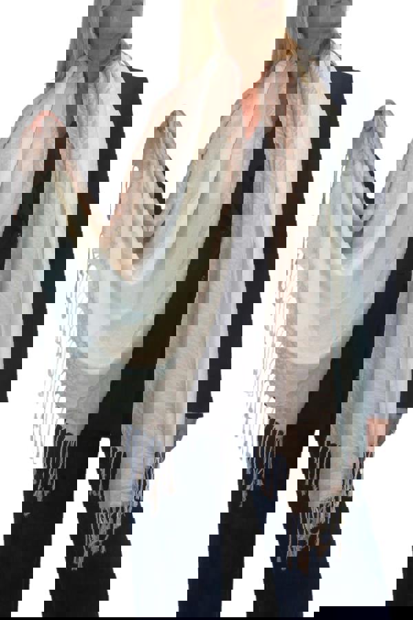 Paulo Due Block Stripe Animal Print Scarf