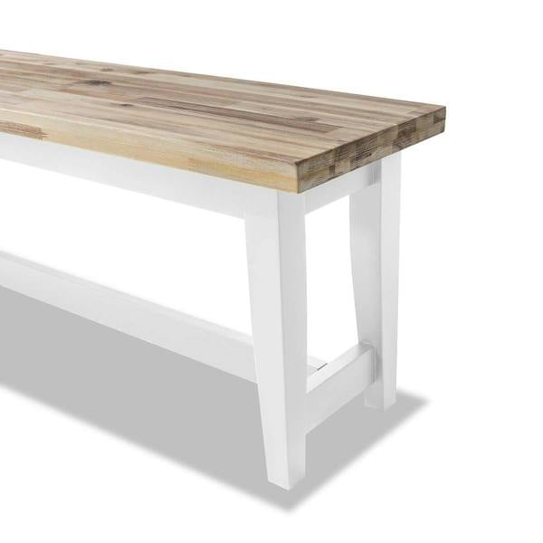 Statement Furniture Florence Solid Acacia Hardwood Dining Bench 140cm Long