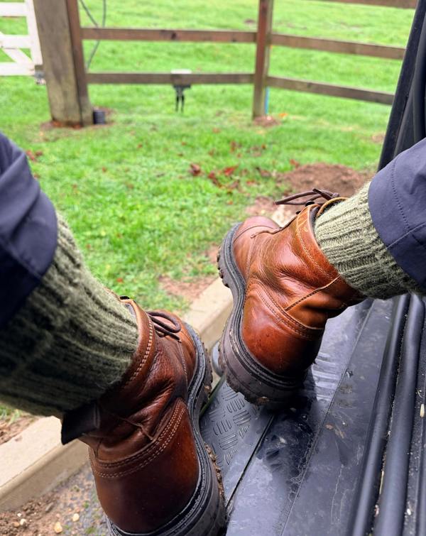 Jemsox British Wool Boot Socks – Dark Apple | 100% British Wool Luxury Boot Socks