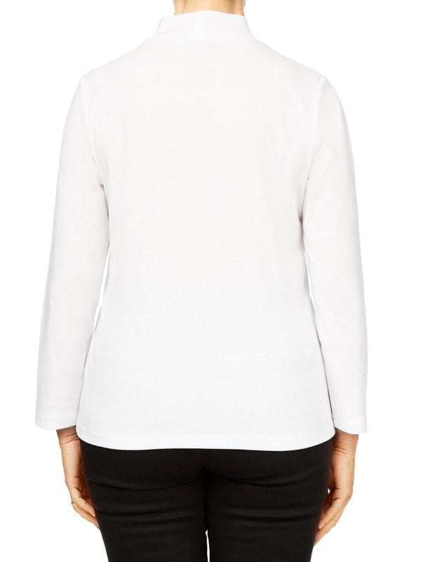 PennyPlain High Neck Top - White