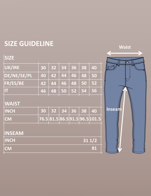 ENORSIA Mens Sky Loose Fit Blue Jeans