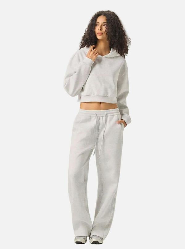 Anniou Cropped Boxy Heavyweight Hoodie