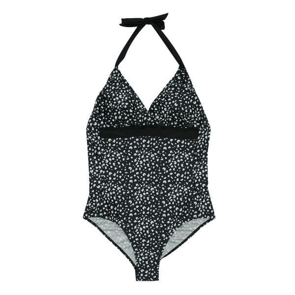 Regatta Womens/Ladies Flavia II Polka Dot One Piece Swimsuit - Black/White - 