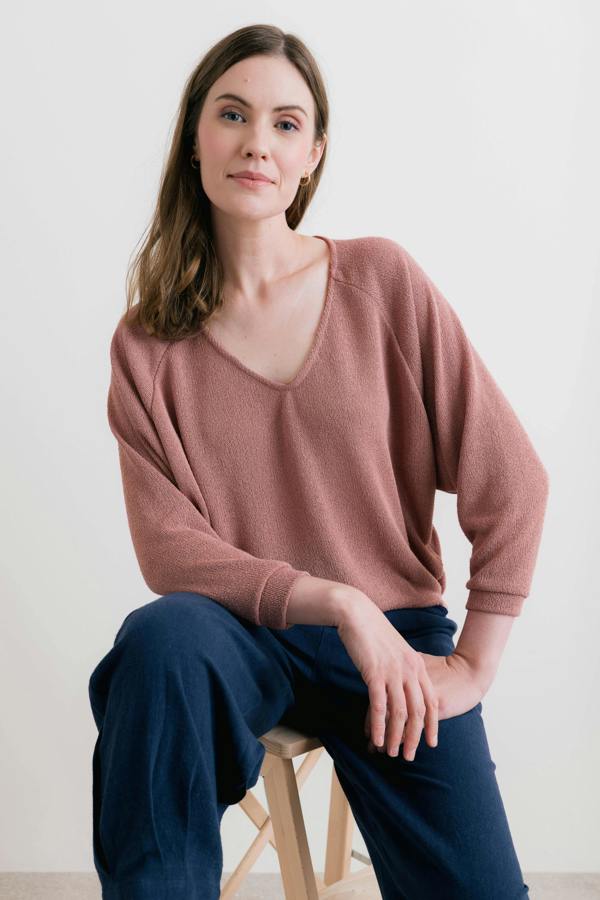 Lily & Me Rewilding Batwing Jumper Soft Pink