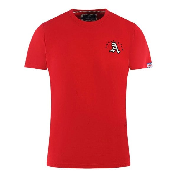 Aquascutum London Embroidered A Logo T-Shirt - Red