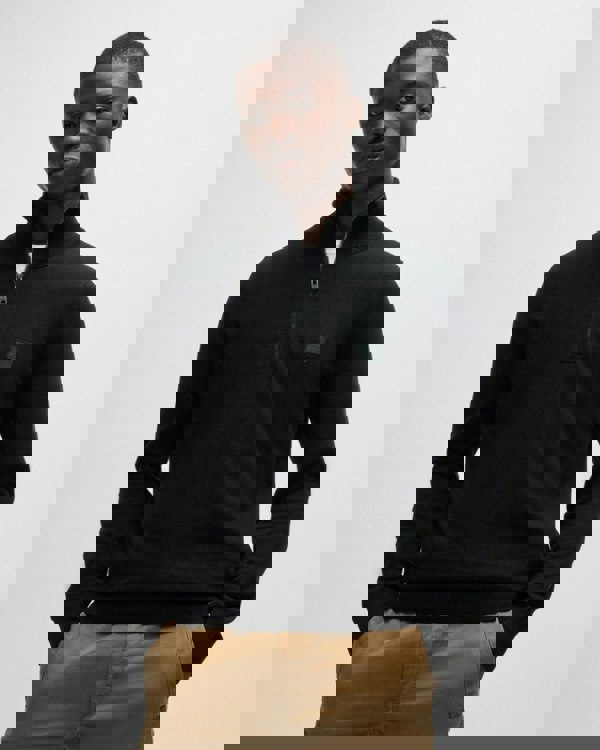 BOSS Orange Kanobix S Mens 1/4 Zip Jumper - Black 001