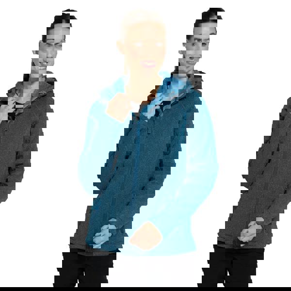 Mountain Warehouse Women's Nevis Faux Fur Lined Full Zip Hoodie - Dark Teal