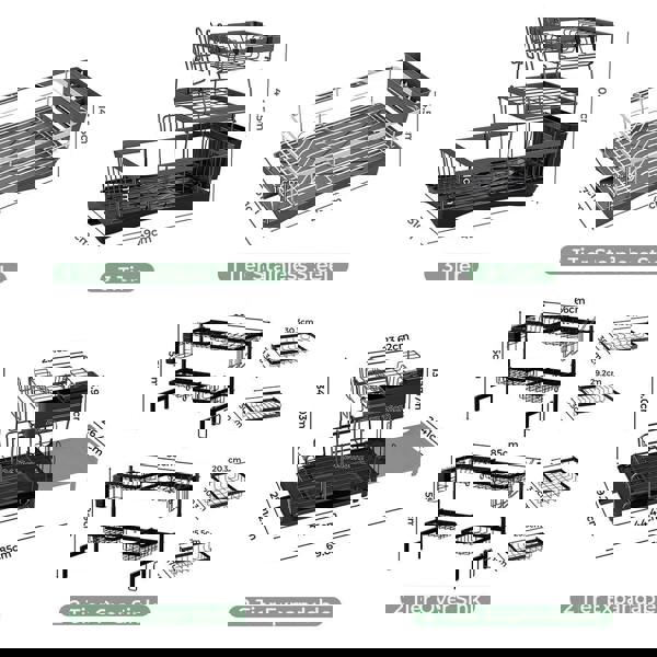 Toque Dish Drainer Drying Rack Drip Tray Stainless Steel Expandable Over Sink