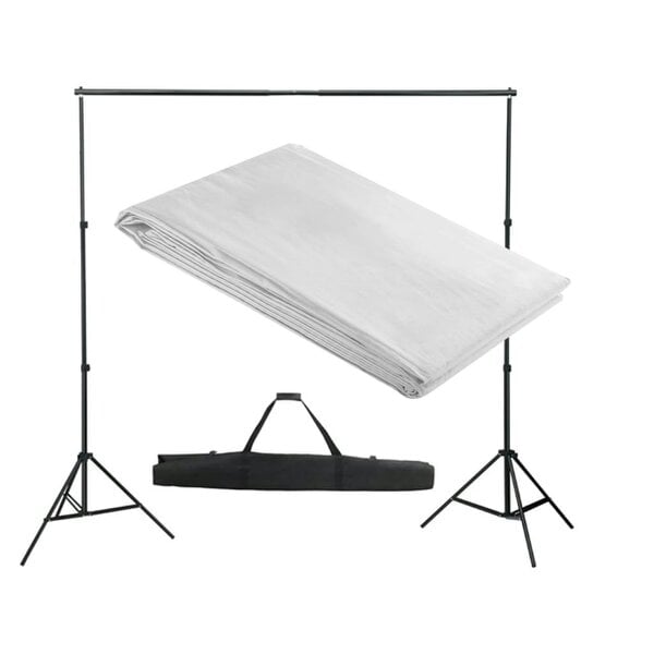 Berkfield Backdrop Support System 300 x 300 cm White