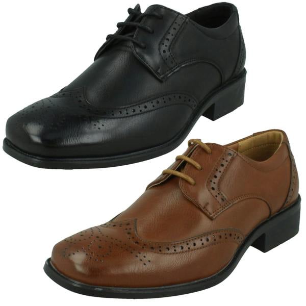 Spot On Boys Spot On Low Heel Lace Up Brogue School Shoes N1156