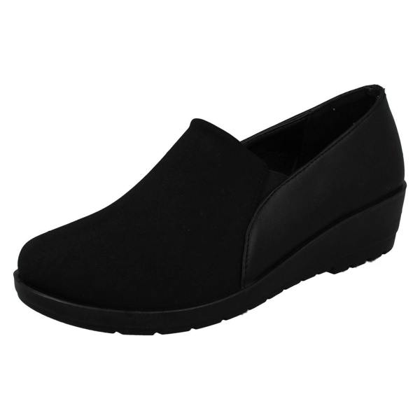 Eaze Ladies Eaze Mid Wedge Casual Shoes F90065