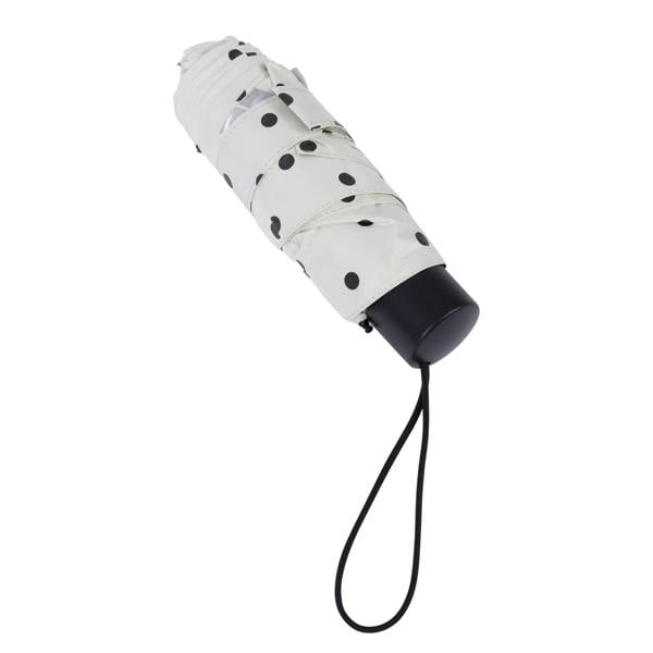 Trespass Dreep Polka Dot Folding Umbrella - White - 