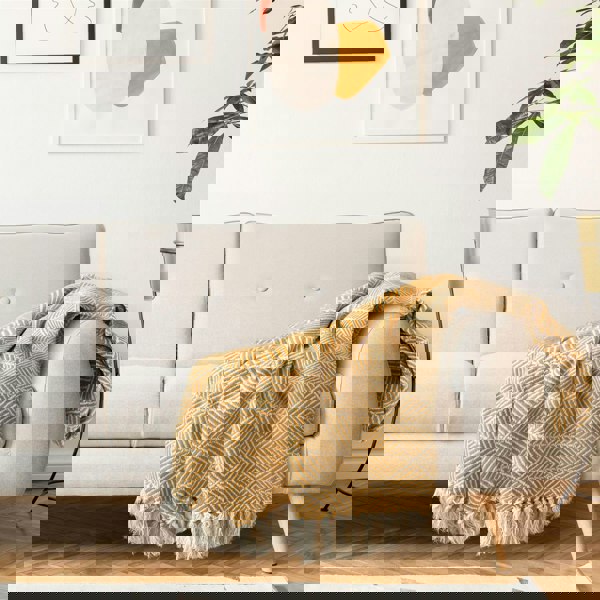 Emma Barclay Zahra Ochre Blanket/Throw