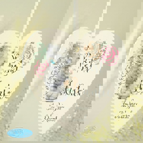 Personalised Memento Company Personalised Me to You Floral Wooden Heart Decoration