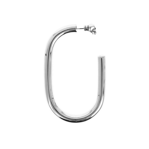 Alexander McQueen Silver-Tone Single Hoop Earring