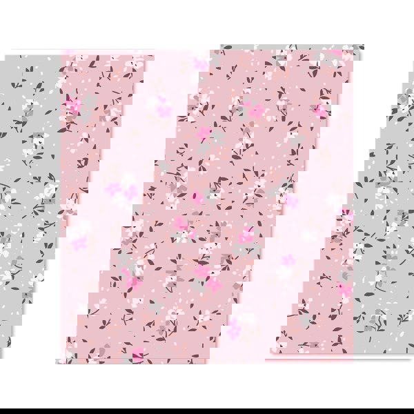 Warren Reed - Designer Pretty Pink Flower Pattern Kitchen Splashback