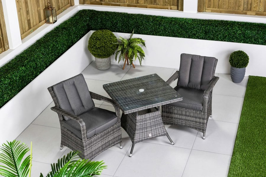 Giardino Arizona Rattan Garden Bistro Set Patio Table and Chairs