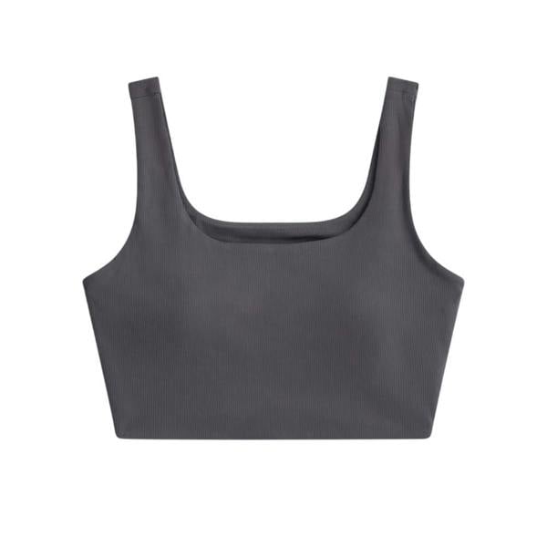Animal Womens Laurel Cropped Tank Top - Charcoal
