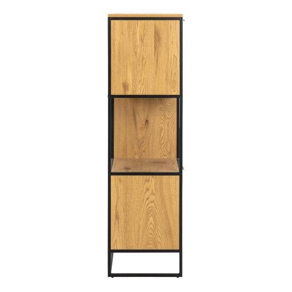 Furniture To Go Swindon Bookcase with 2 Doors, 3 drawers and 1 Shelves in Black