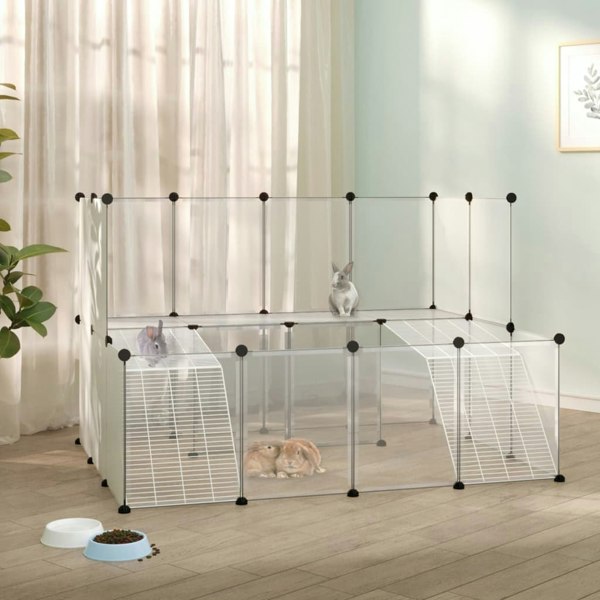 Berkfield Small Animal Cage Transparent 143x107x93 cm PP and Steel