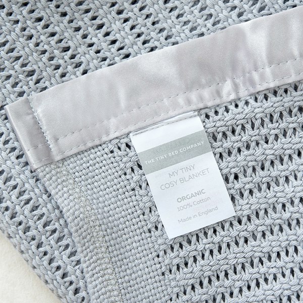 Luxury Organic Baby Blanket with Satin Edging – Grey & Grey - The Tiny Bed Company™