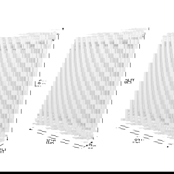 Monstershop Traditional 2 Column Radiator - 600 x 1012mm - White