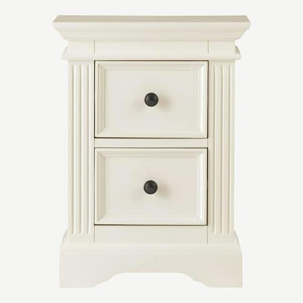 Statement Furniture Gainsborough Bedside Table 2 Drawer Hamptons Style Nightstand