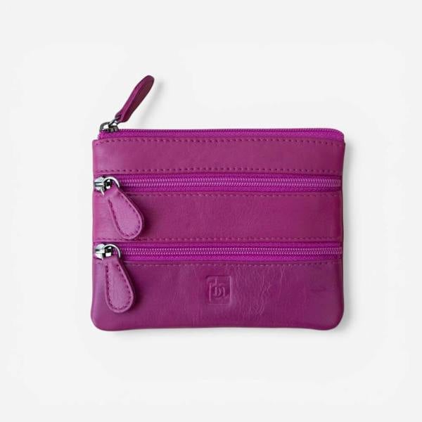 PRIMEHIDE Small 3 Zipper Coin Purse