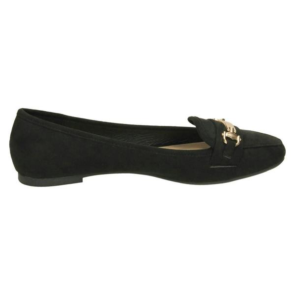 Spot On Ladies Spot On Saddle Vamp Loafers