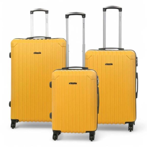 Snowball Hard Shell ABS 4 Wheels Luggage Travel Cabin Suitcase Set