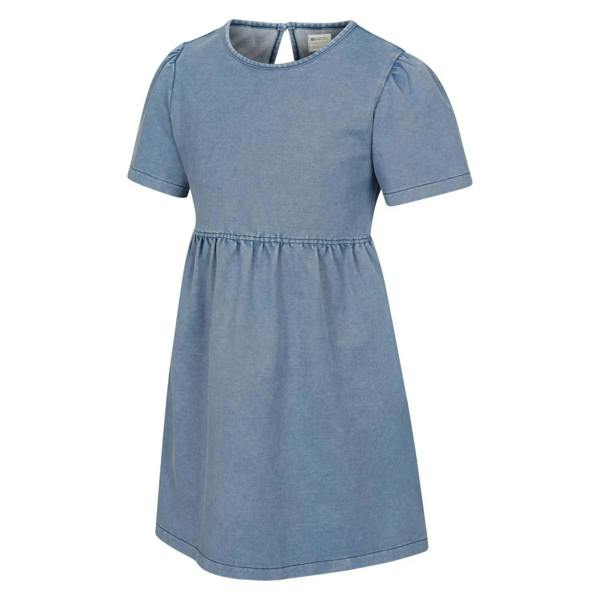 Mountain Warehouse Girls Elodie Plain Chambray Midi Dress - Blue - 