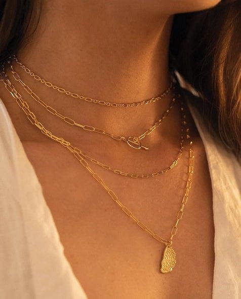 14K Gold Link Chain Minimalist Choker - Necklaces - Elk & Bloom