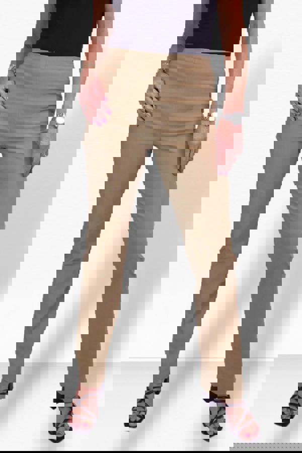 Paulo Due Women's Pull On Stretch Straight Leg Trousers