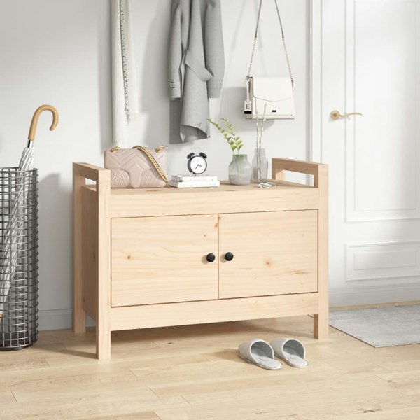 Berkfield Hall Bench 80x40x60 cm Solid Wood Pine