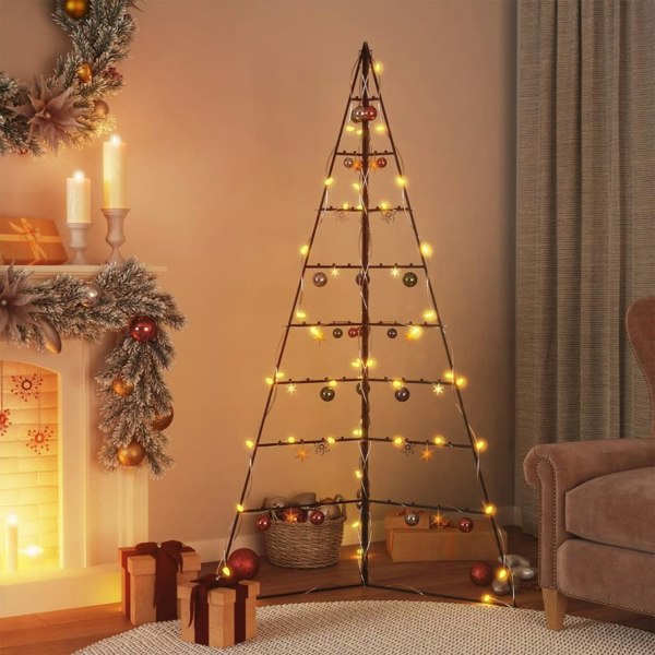Berkfield Metal Christmas Tree for Decoration Black 180 cm