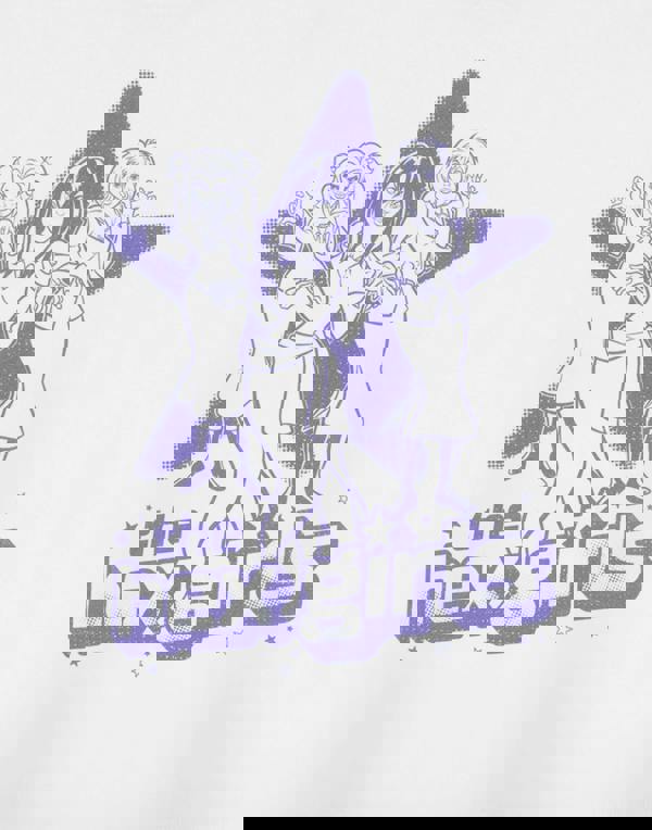 Scooby Doo Womens White Hex Girls Cropped Short Sleeved T-Shirt