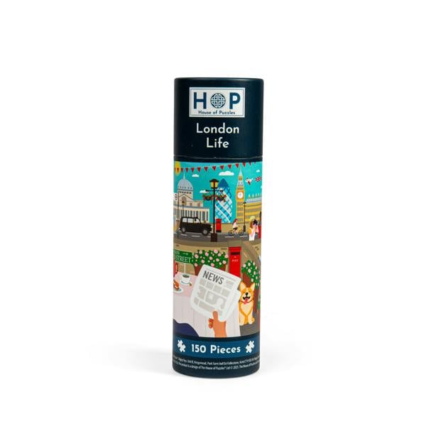 The House of Puzzles London Life Jigsaw Puzzle Tube - 150 Piece