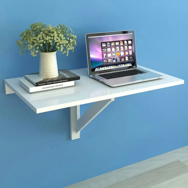 Berkfield Folding Wall Table White 100x60 cm