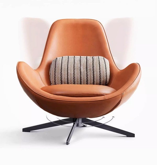 Snail Armchair, With Small Bubbles On The Leather, For Display-Weilai-Weilai Concept