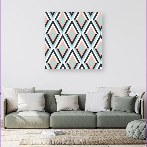 Warren Reed Zig Zag Abstract Pattern Canvas