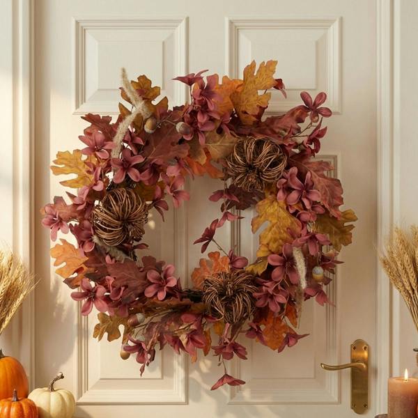 Garden Greatness Natural Woven Autumn Fall Door Wreath