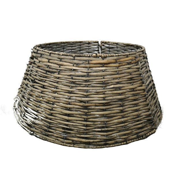Samuel Alexander 40/58cm Samuel Alexander KD Willow Christmas Tree Skirt Wicker Rattan- Medium Natural