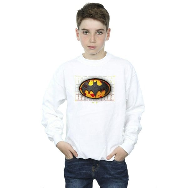 DC Comics Boys The Flash Batman Red Splatter Sweatshirt - White