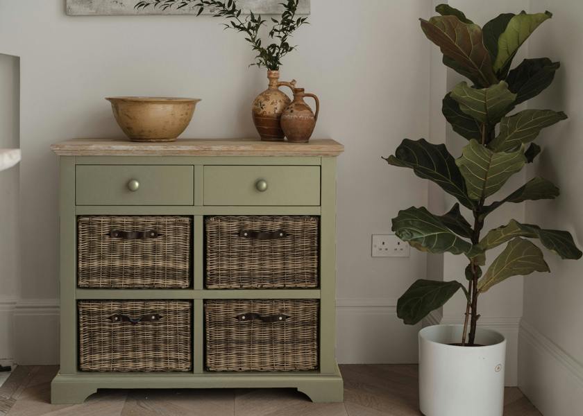 Statement Furniture Florence Sideboard with 2 Drawers and Removable Storage Baskets