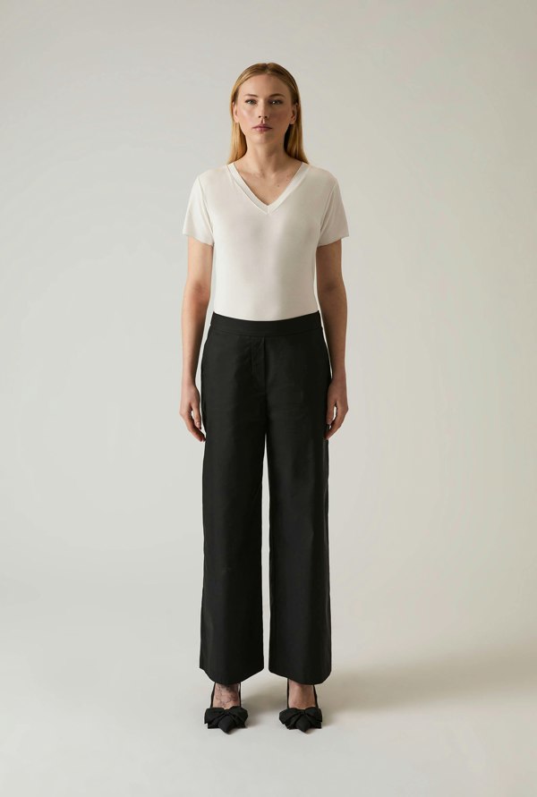 James Lakeland Cotton Black Trousers