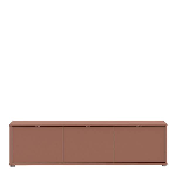 Furniture To Go Alice Springs Wide TV Cabinet with 3 Doors Push-to-Open in Terracotta