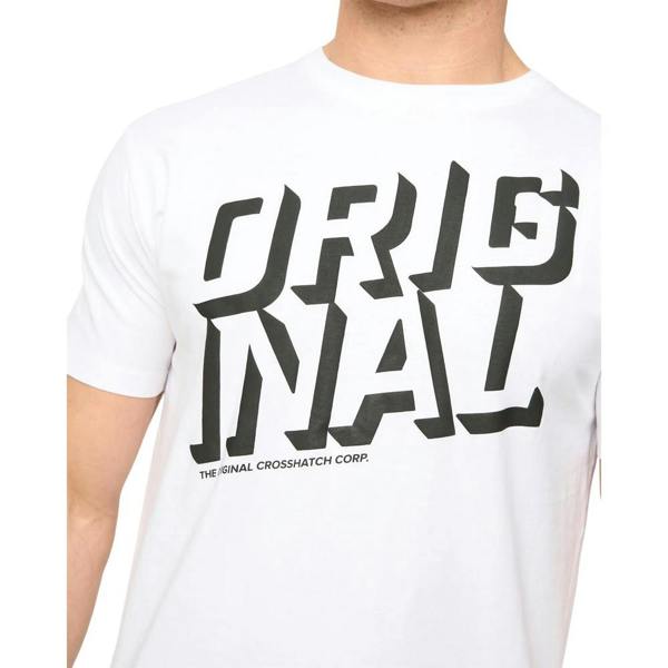 Crosshatch Mens Protrax Cotton T-Shirt - White - 