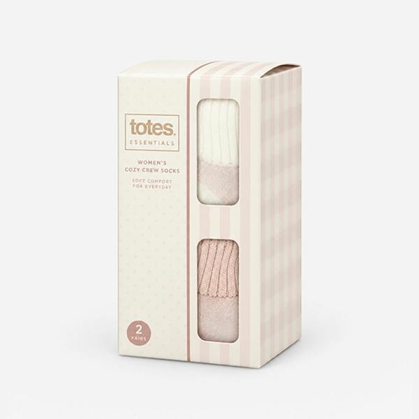 Totes THERMAL CROP LENGTH TERRY SOCKS Socks   in  Pink