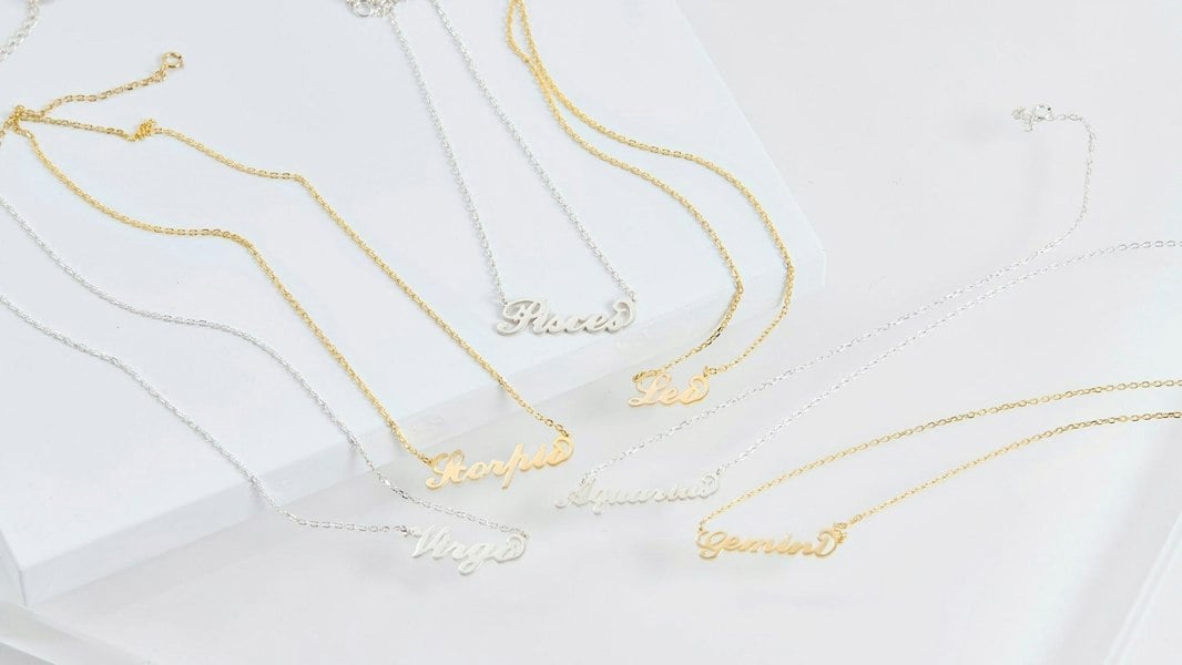 Star Sign Silver Necklace - MYLEE London
